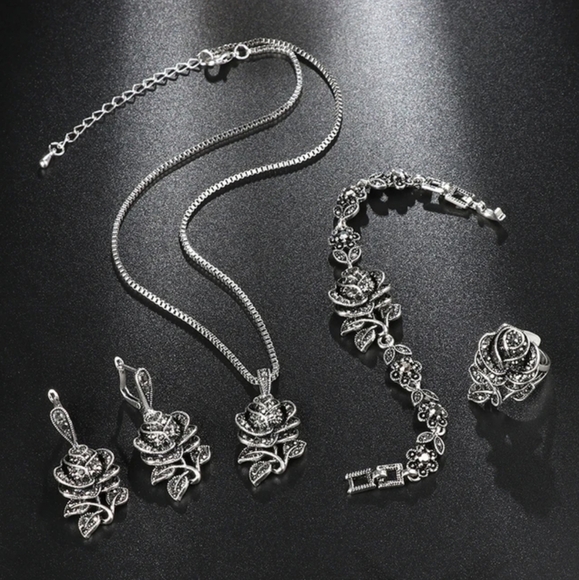 Turkish Vintage Style Jewelry Set forWomen,NEW,4Pcs,Size78,9,WeddingHandmadeGift - Picture 4 of 10